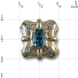 r9583 Blue Topaz Bracelet Slide 